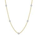 1 Ctw Round Cut Diamond Fashion Necklace in 14K Yellow and White Gold