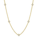 1 1/2 Ctw Round Cut Diamond Fashion Necklace in 14K Yellow Gold