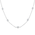 2 Ctw Marquise Cut Diamond Fashion Necklace in 14K White Gold