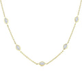 2 Ctw Marquise Cut Diamond Fashion Necklace in 14K Yellow Gold