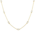 2 Ctw Emerald Cut Diamond Fashion Necklace in 14K Yellow Gold