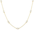 Juno Emerald Shape Diamond Station Necklace