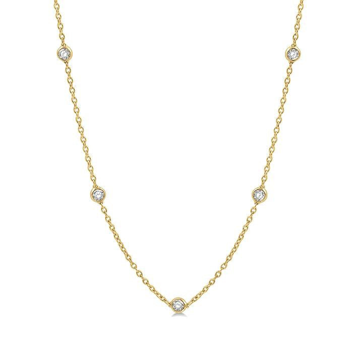 Kalliope Oleander Diamond Station Necklace
