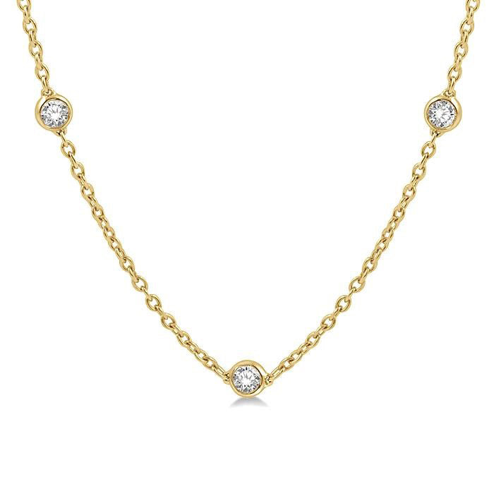 Kalliope Oleander Diamond Station Necklace