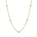 2 Ctw Round Cut Diamond Fashion Necklace in 14K Yellow and White Gold