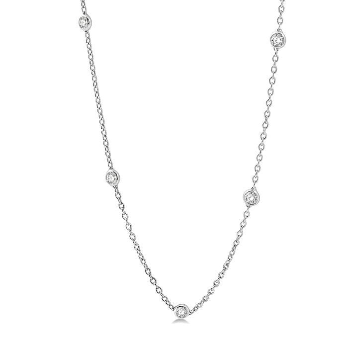 Luna Diamond Station Necklace
