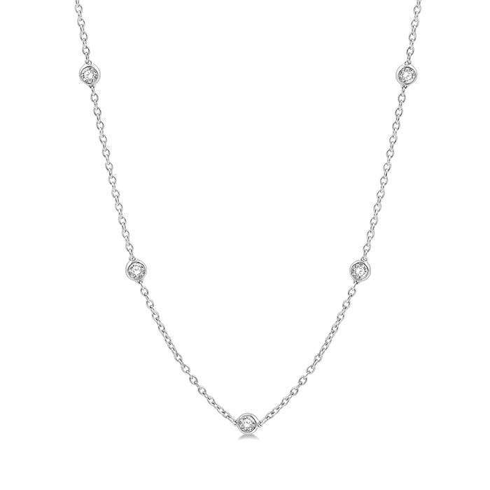 Luna Diamond Station Necklace