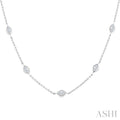 2 Ctw Marquise Cut Diamond Fashion Necklace in 14K White Gold