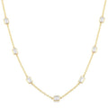 3 Ctw Emerald Cut Diamond Fashion Necklace in 14K Yellow Gold