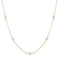 1/2 Ctw Marquise Cut Diamond Station Necklace in 14K Yellow Gold