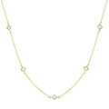 Cinder Princess Shape Diamond Station Necklace