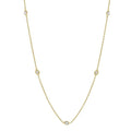 1/2 Ctw Round Cut Diamond Station Necklace in 14K Yellow Gold