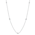 1/2 Ctw Round Cut Diamond Station Necklace in Platinum