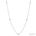 1/2 Ctw Round Cut Diamond Station Necklace in Platinum
