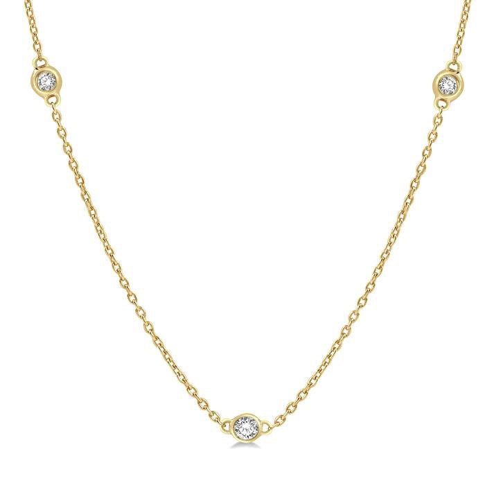 Chantilly Élan Diamond Station Necklace