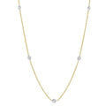 1/4 Ctw Round Cut Diamond Fashion Necklace in 14K Yellow and White Gold