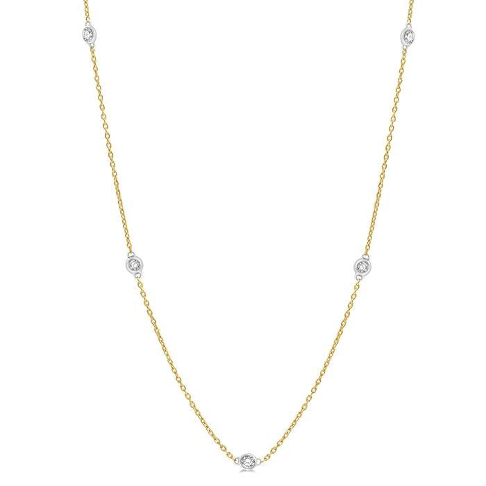Zofia Violet Diamond Station Necklace