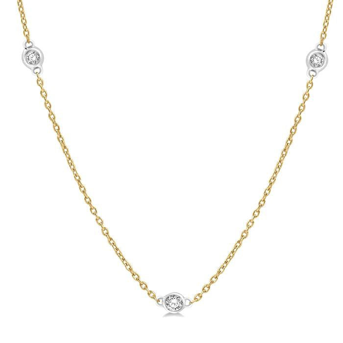 Zofia Violet Diamond Station Necklace