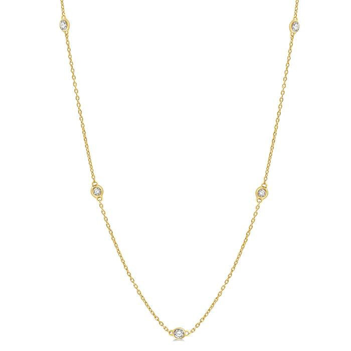 Meadow Diamond Station Necklace