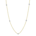 3/4 Ctw Round Cut Diamond Fashion Necklace in 14K Yellow and White Gold