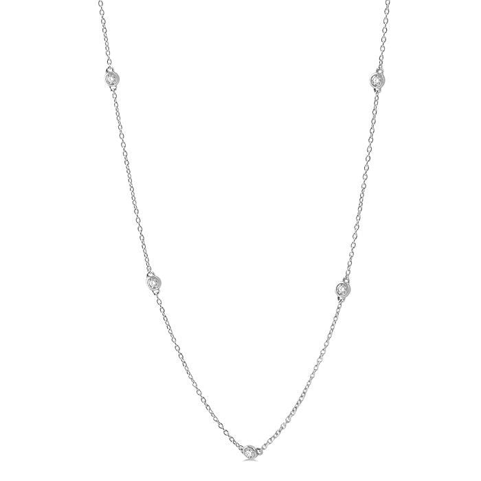 Sable Diamond Station Necklace