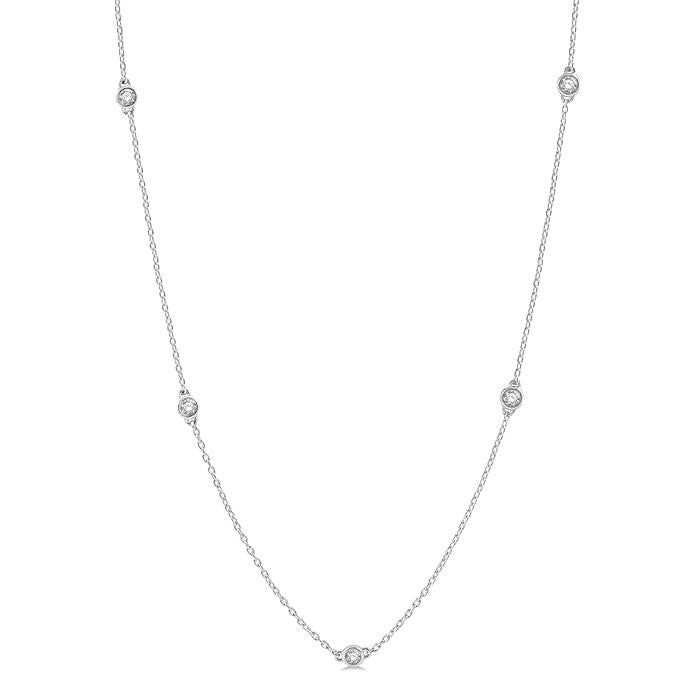 Sable Diamond Station Necklace