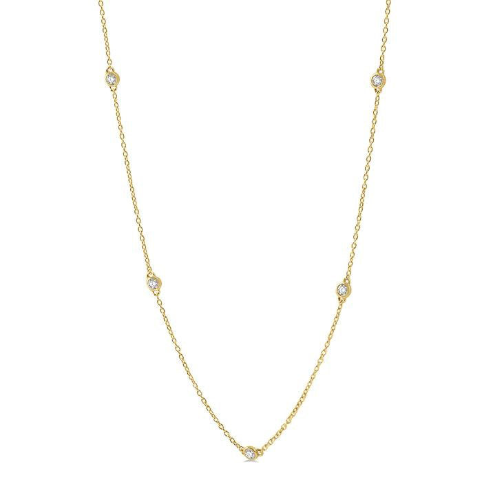Raven Diamond Station Necklace