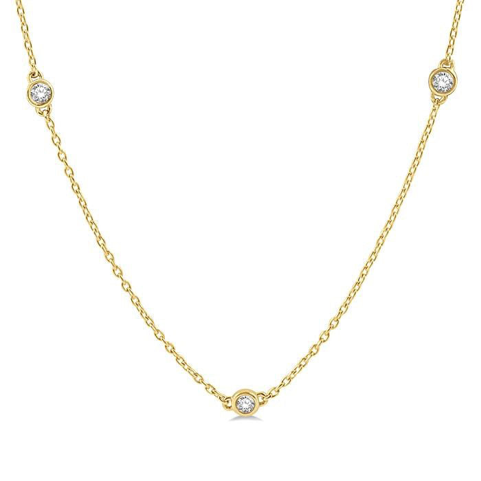 Raven Diamond Station Necklace