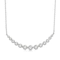 Celestia Quince Graduated Diamond Fixed Smile Necklace
