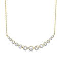 1 Ctw Diamond Smile Necklace In 14K Yellow Gold