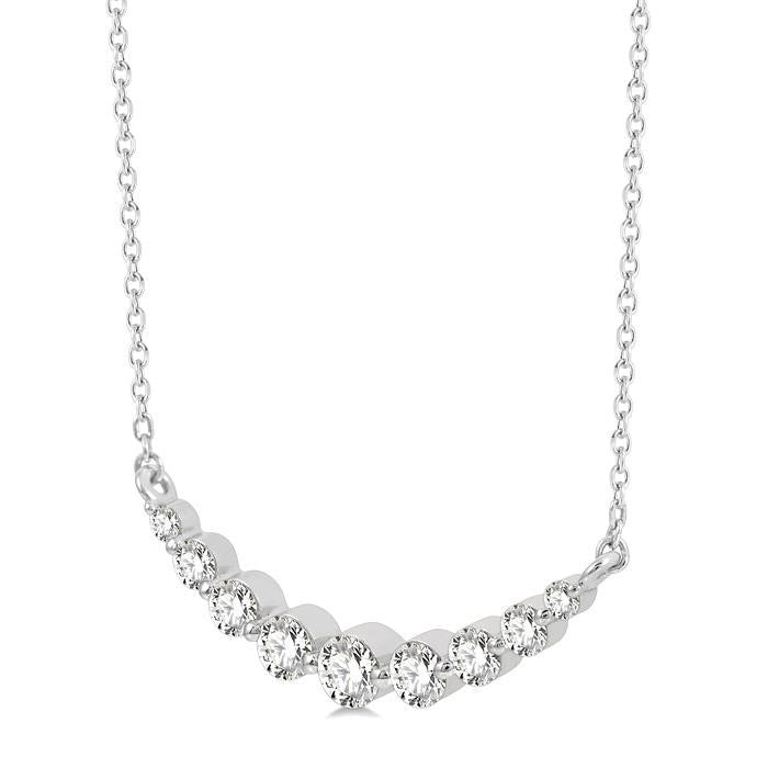 Valora Sovereign Graduated Diamond Fixed Smile Necklace