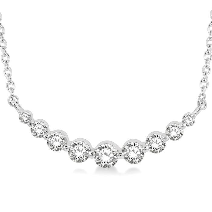 Valora Sovereign Graduated Diamond Fixed Smile Necklace