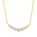 1/2 Ctw Diamond Smile Necklace in 14K Yellow Gold