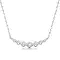 1/4 Ctw Diamond Smile Necklace in 14K White Gold