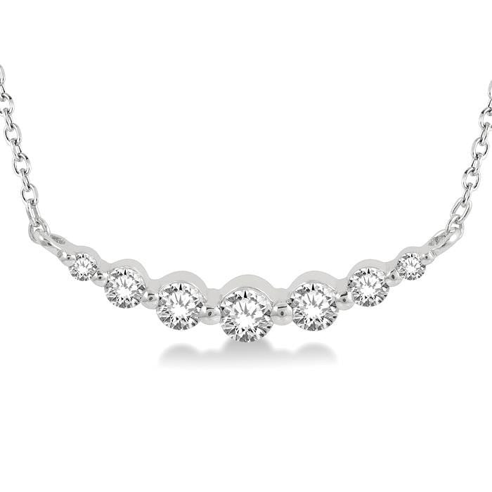 Bellona Minerva Graduated Diamond Fixed Smile Necklace