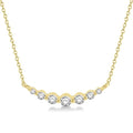 1/4 Ctw Diamond Smile Necklace in 14K Yellow Gold