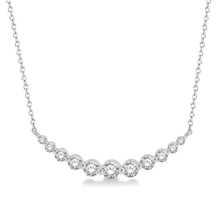 Dahlia Cascade Graduated Diamond Fixed Smile Necklace