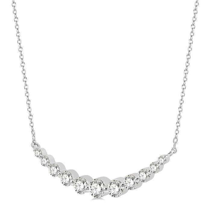 Dahlia Cascade Graduated Diamond Fixed Smile Necklace