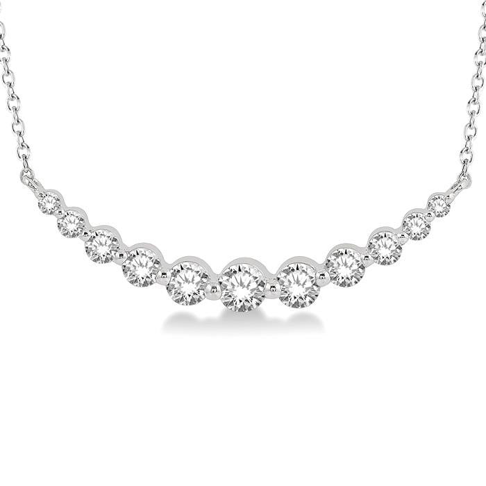 Dahlia Cascade Graduated Diamond Fixed Smile Necklace
