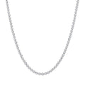 5 Ctw Illusion Round Cut Diamond Eternity Tennis Necklace in 14K White Gold