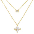 Baguette Diamond Layered Necklace