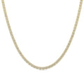 1 Ctw Double Row Round Cut Diamond Necklace in 14K Yellow Gold