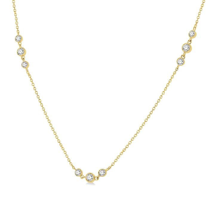 Felina Prairie 3 Stone Diamond Station Necklace