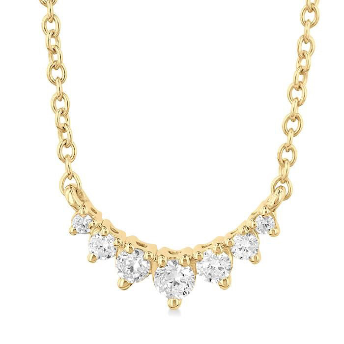 Peregrine Felina Graduated Petite Diamond Fashion Smile Necklace
