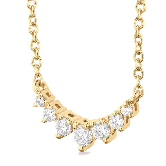 Peregrine Felina Graduated Petite Diamond Fashion Smile Necklace
