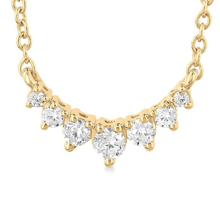 Peregrine Felina Graduated Petite Diamond Fashion Smile Necklace