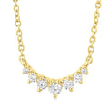 Zephyr Quiana Graduated Petite Diamond Fashion Smile Necklace