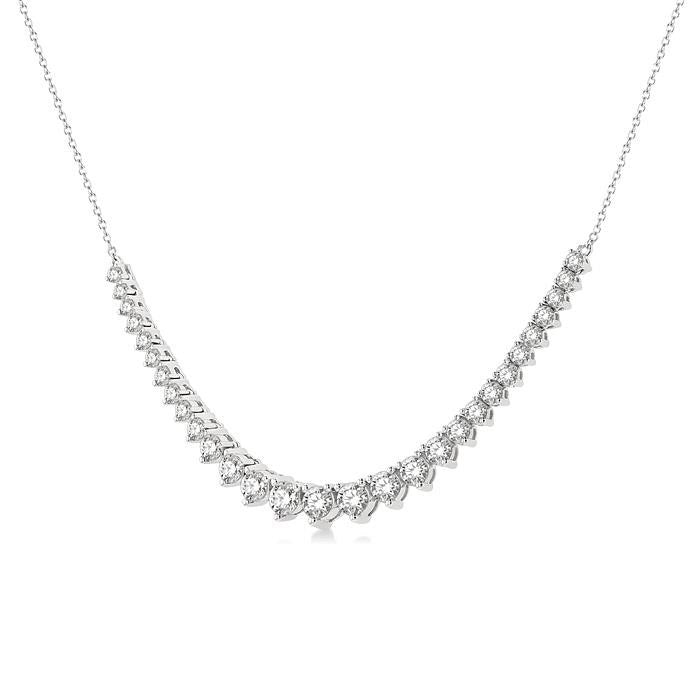 Atlas Aria Graduated Diamond Smile Necklace
