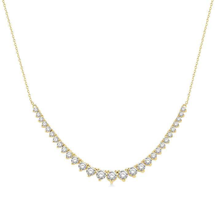 Umbria Oleander Graduated Diamond Smile Necklace