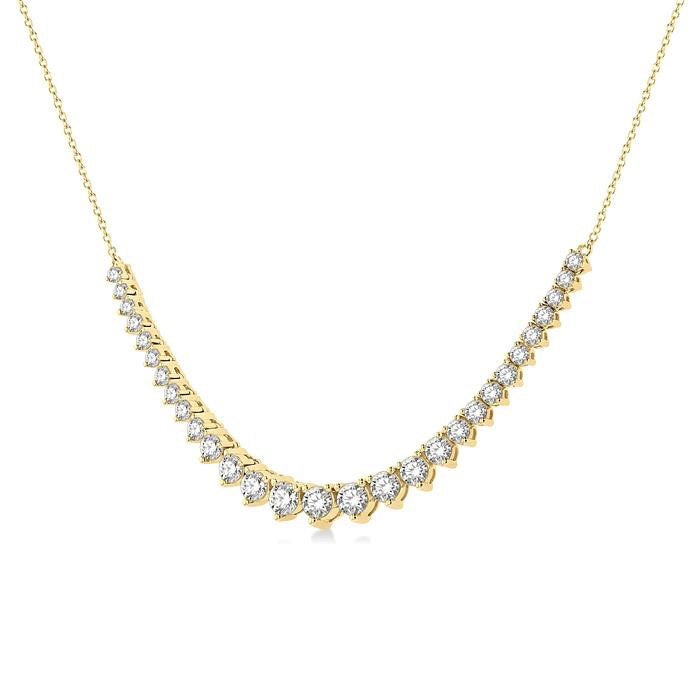 Umbria Oleander Graduated Diamond Smile Necklace